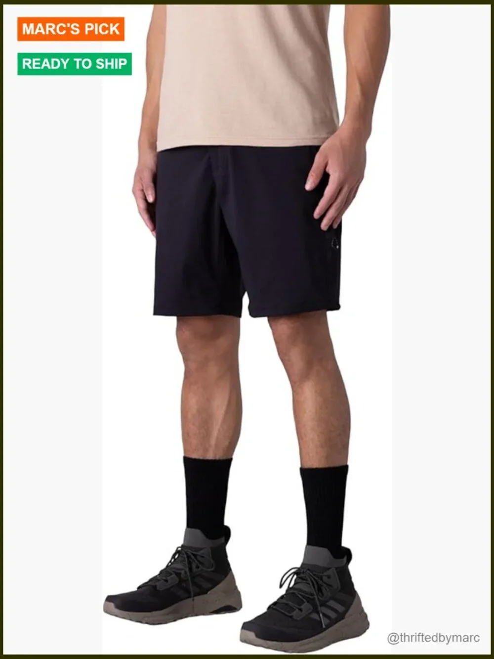 Quick-Dry Hybrid Shorts with 10 Pockets, Stretch Nylon, UPF 40+